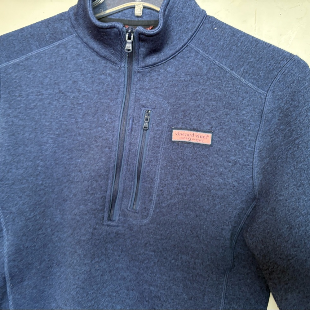 Vineyard Vines Blue 1/4 Zip Sweater